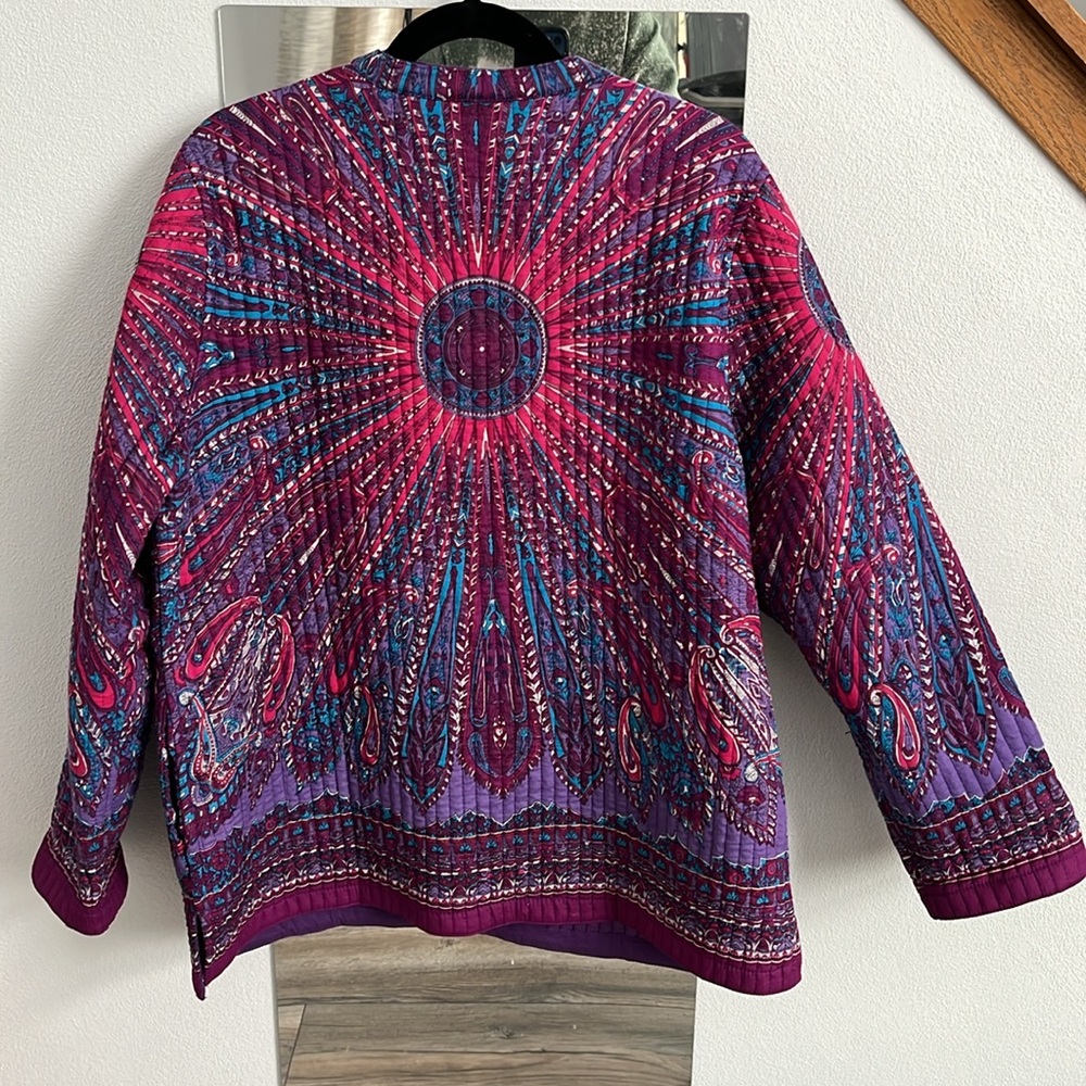 Vintage Blair Women’s Quilted Reversible Purple Jacket XL - Picture 9 of 13